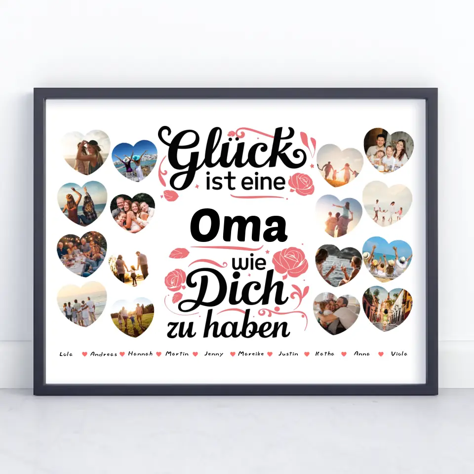 poster geschenk gluck ist eine oma wie du geburtstag 6