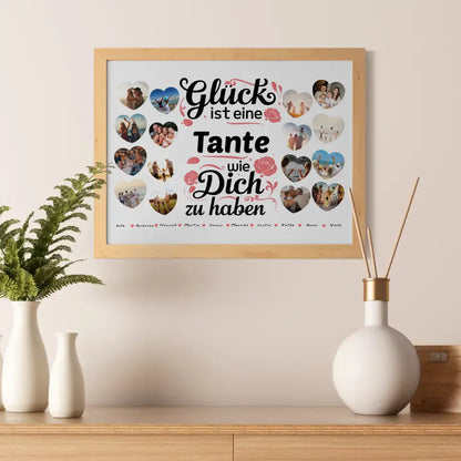 Poster personalisiert Glück ist eine Tante wie du Geburtstag