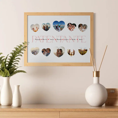 Geschenkposter personalisiert Patentante Geschenk Liebe mit Namen und Fotos