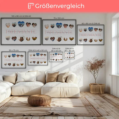 Geschenkposter personalisiert Patentante Geschenk Liebe mit Namen und Fotos