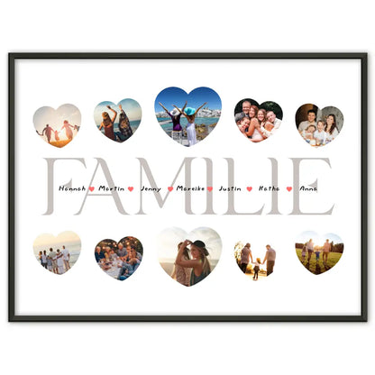 Geburtstagsposter personalisiert Familie Geschenk Liebe mit Namen und Fotos