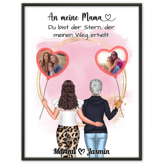 Mama Poster Muttertag Geschenk An Mama Du Bist der Stern und Fotos