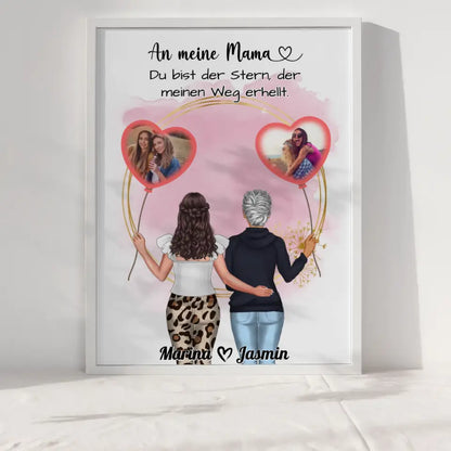 Mama Poster Muttertag Geschenk An Mama Du Bist der Stern und Fotos