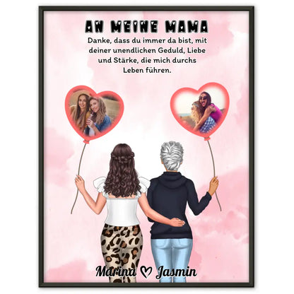 Mama Tochter Poster An Mama Danke dass du da bist