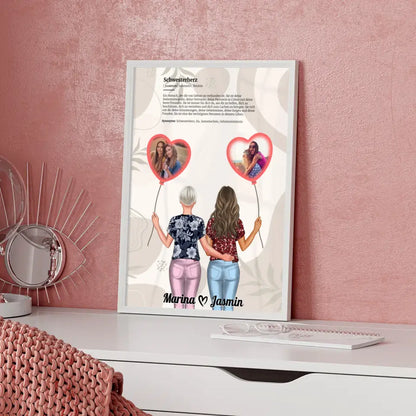 Poster Schwester Personalisiert Schwesterherz Definition