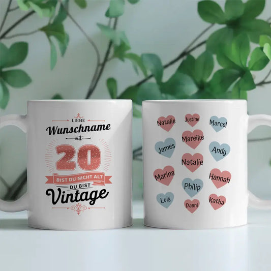 Tasse zum 20 Geburtstag Du bist Vintage für Mama Schwester oder Freundin