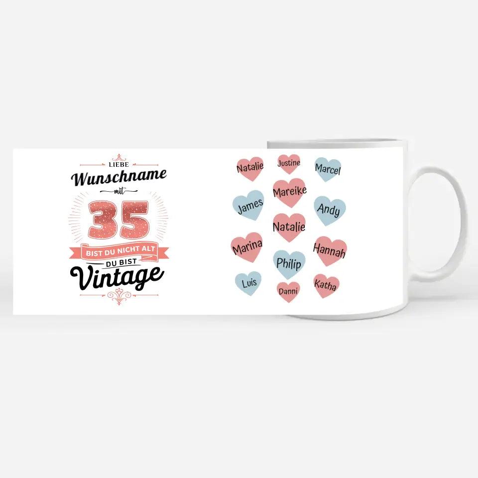 Tasse als Geschenk zum 35 Geburtstag Vintage nicht alt für Mamas