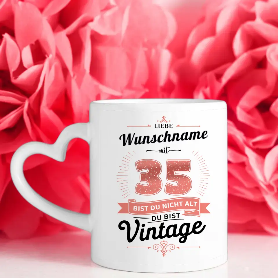 Tasse als Geschenk zum 35 Geburtstag Vintage nicht alt für Mamas