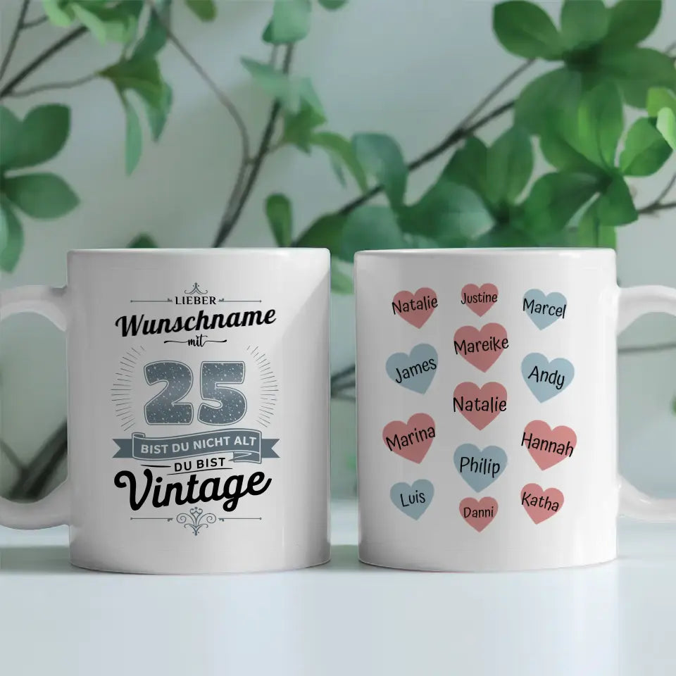 Tasse als Geschenk zum 25 Geburtstag Bist nicht alt für Bruder und Sohn