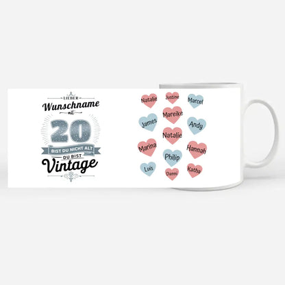 Tasse personalisiert 20 Geburtstag Vintage für Bruder und Sohn