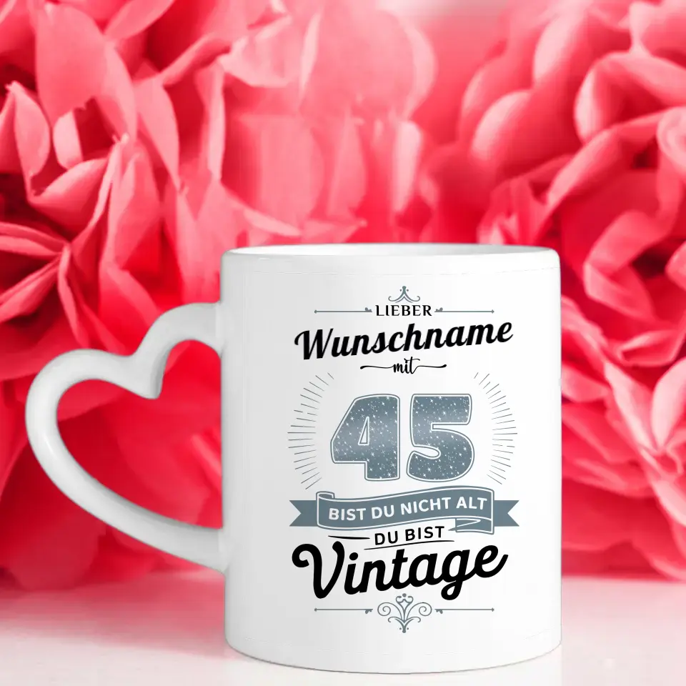 Tasse zum 45 Geburtstag Vintage für Bruder und Papa