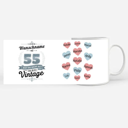 Tasse personalisiert 55 Geburtstag Vintage nicht alt für Opa und Papa