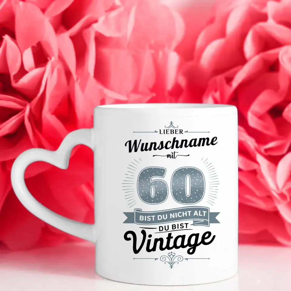 Tasse als Geschenk zum 60 Geburtstag Nicht alt sondern Vintage für Papas