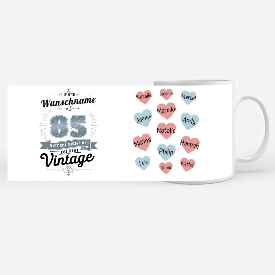 Geschenk Tasse 85 Geburtstag Nicht alt sondern Vintage für Opa