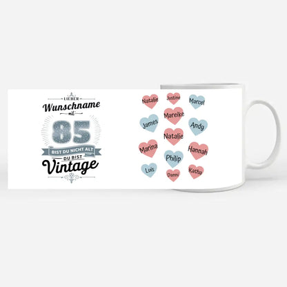 Geschenk Tasse 85 Geburtstag Nicht alt sondern Vintage für Opa