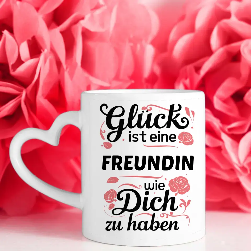 Tasse personalisiert Glück ist eine Freundin wie Du