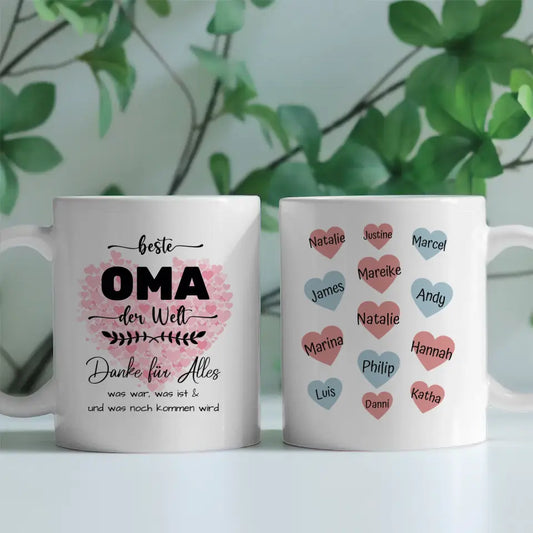 Personalisierte Tasse Oma Danke für Alles