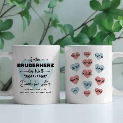 Geschenk Tasse Bester Bruderherz der Welt