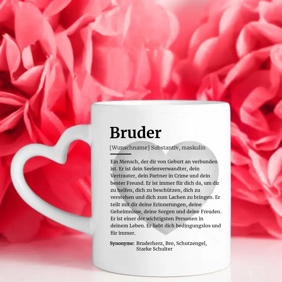 Personalisierte Tasse Bruder Definition Mit Name und 5 Fotos