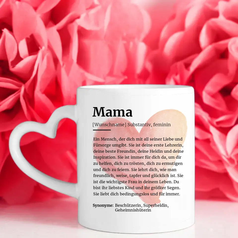 Tassen Geschenk Personalisiert Mama Definition Mit Name und 5 Fotos