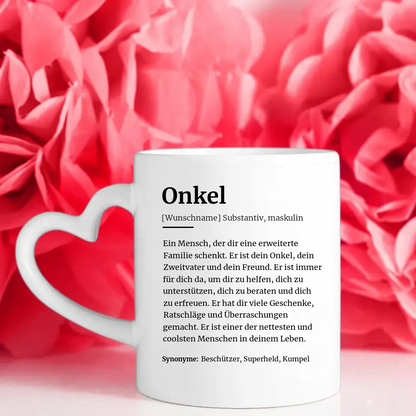 Tasse personalisiert Schöne Definition Onkel Mit Name und 5 Fotos