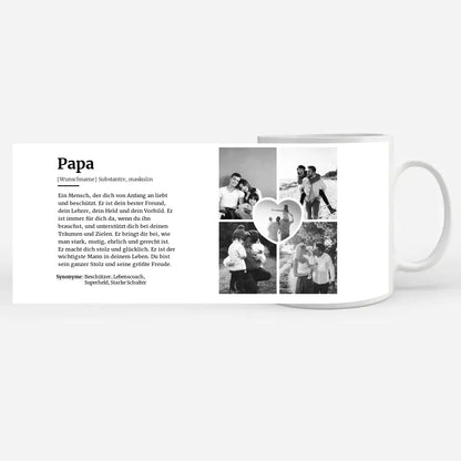 Tassen Geschenk Personalisiert Definitions Tasse Papa Mit Name & 5 Fotos
