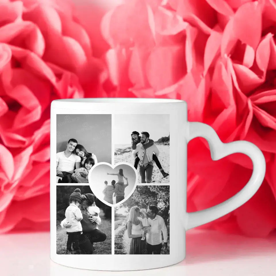 Tasse personalisiert Papa & Tochter Definition Mit Name und 5 Fotos