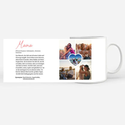 Tasse personalisiert Mama Definition mit Fotos und Name