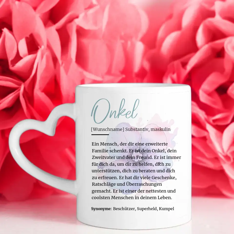 Tassen Geschenk Personalisiert Schöne Definition Onkel mit Fotos und Name