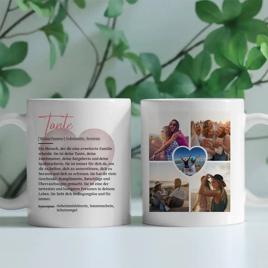 Tassen Geschenk Personalisiert Definitions Tasse Tante mit Fotos