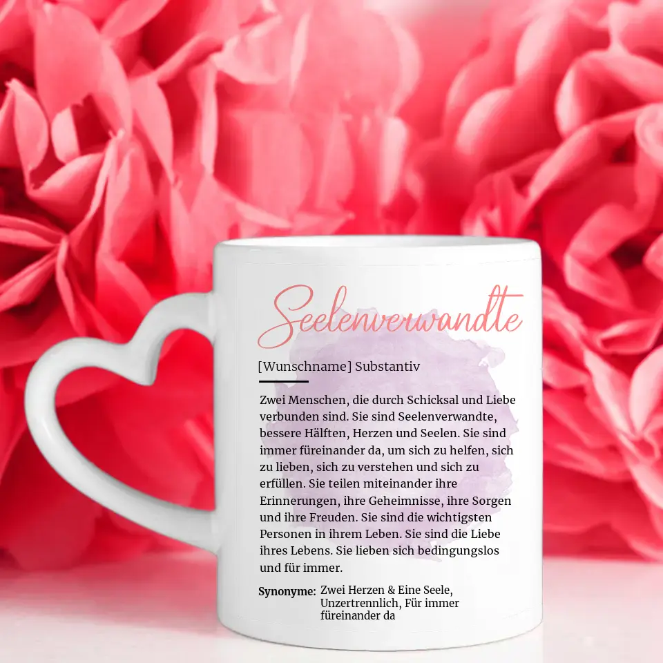 Tassen Geschenk Personalisiert Definition Seelenverwandte mit Fotos