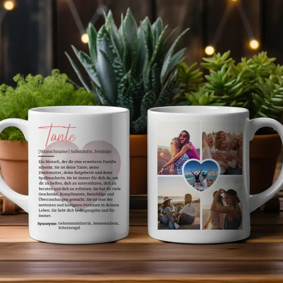 Tassen Geschenk Personalisiert Definitions Tasse Tante mit Fotos