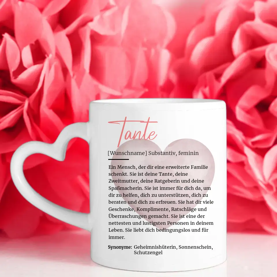 Tassen Geschenk Personalisiert Definitions Tasse Tante mit Fotos