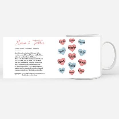 Geschenk Tasse Schöne Definition Mama & Tochter mit 13 Namen