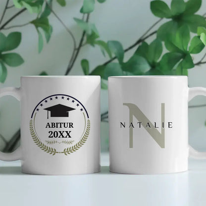 Tasse zum Abitur Abschluss Geschenk - Erfolg Ist - mit Namen