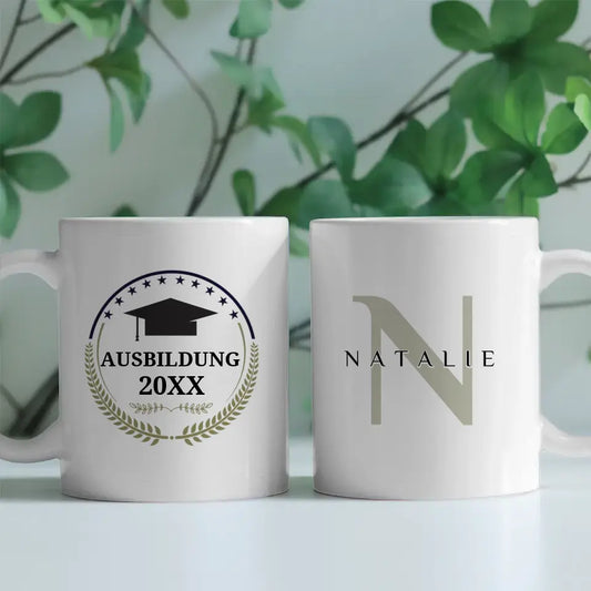 Geschenk Abschluss Tasse zum Ausbildung - Erfolg Ist - mit Namen