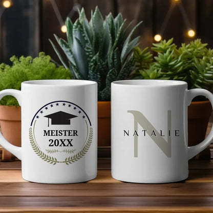 Geschenk Abschluss Tasse zum Meister - Erfolg Ist - mit Namen