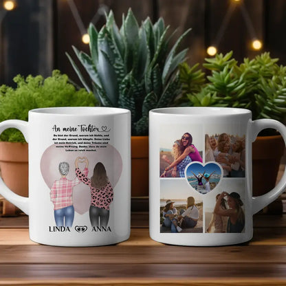 Personalisierte Tasse Mama An Tochter Meine Hoffnung mit 5 Fotos