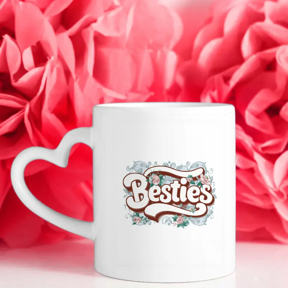 Tasse Beste Freundin Besties personalisiert mit 5 Fotos