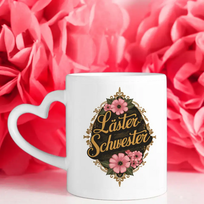 Personalisierte Tasse für Beste Freundin Lästerschwester mit 5 Fotos