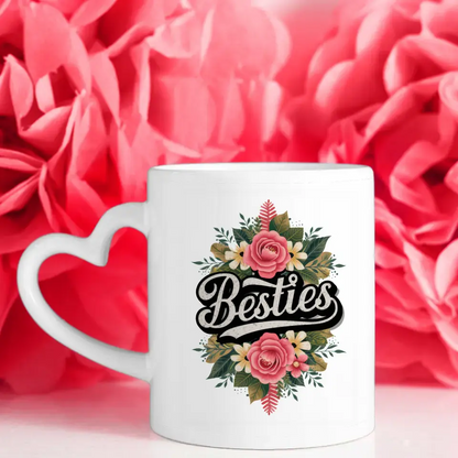 Personalisierte Tasse für Beste Freundin Besties mit 5 Fotos