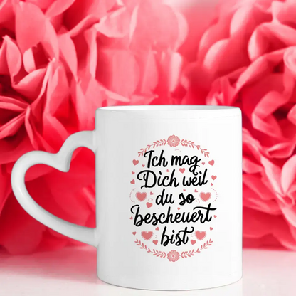 Personalisierte Tasse Ich mag dich für Beste Freundin mit 5 Fotos