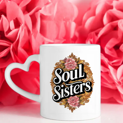 Personalisierte Tasse für Beste Freundin Soul Sisters mit 5 Fotos