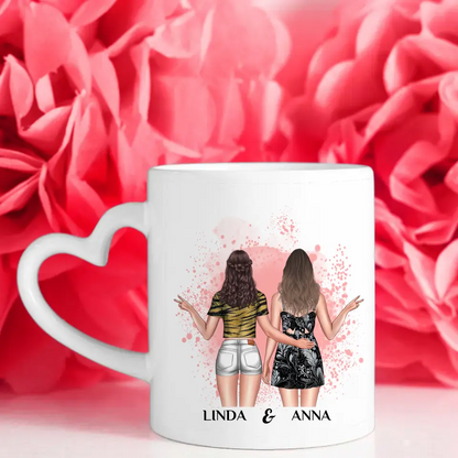 Tasse für Schwester personalisiert Schwestern sind wie Schuhe mit Figuren