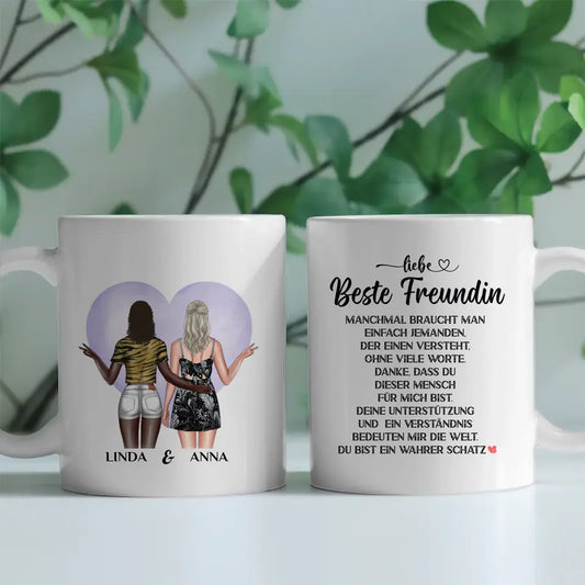 Tasse Beste Freundin Wahrer Schatz Clipart Tasse personalisiert