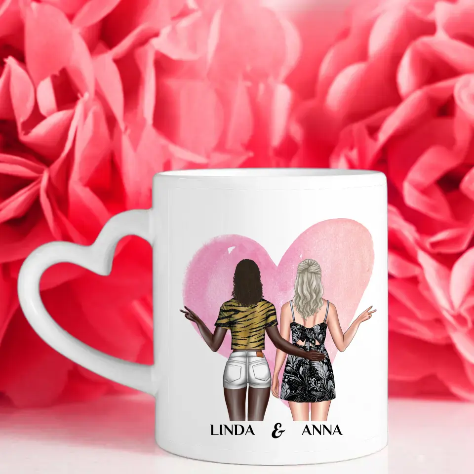 Tasse Beste Freundin personalisiert Schlechte Einfluss mit Figuren