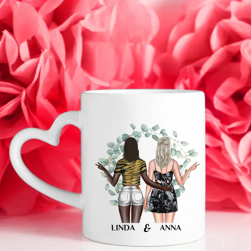 Tasse Beste Freundin Schlechte Einfluss Cliparts personalisiert