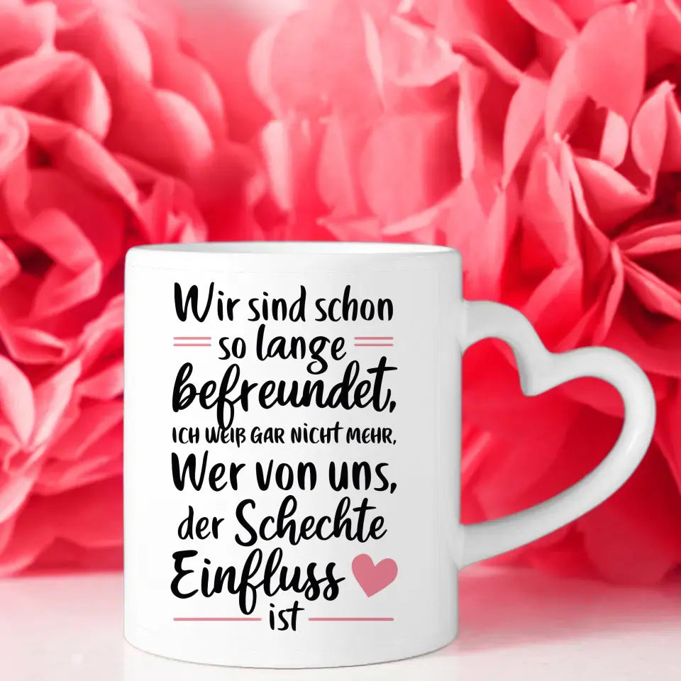 Personalisierte Tasse für Beste Freundin Schlechte Einfluss Cliparts