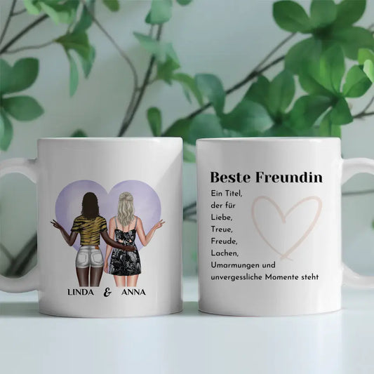 Personalisierte Tasse Ein Titel Cliparts für Beste Freundin