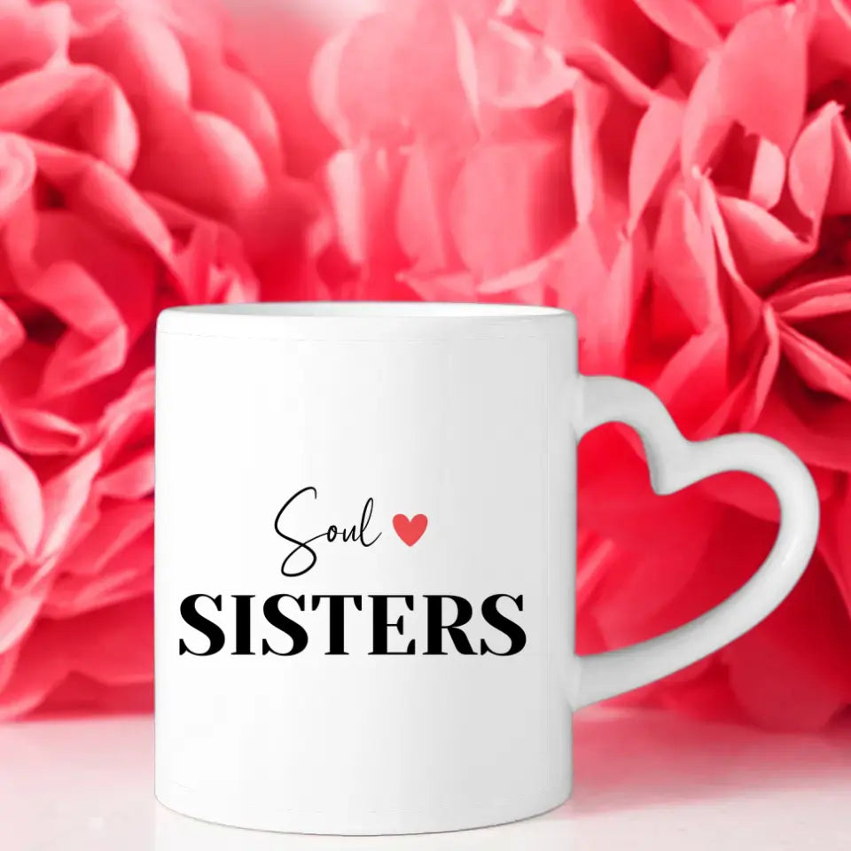 Tasse Beste Freundin Soul Sisters mit Figuren personalisiert